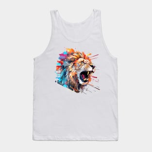 Lion Animal Freedom World Wildlife Wonder Abstract Tank Top